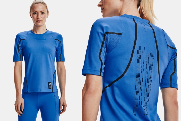 under armour and virgin galactic rush short sleeves womens