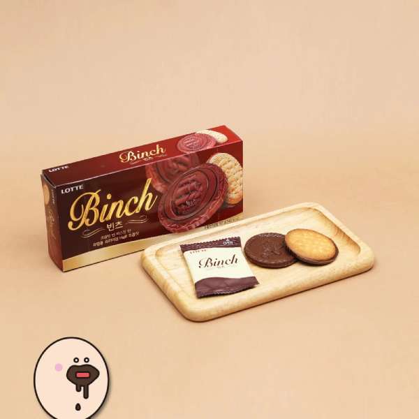 unique korean snacks - binch chocolate cookies