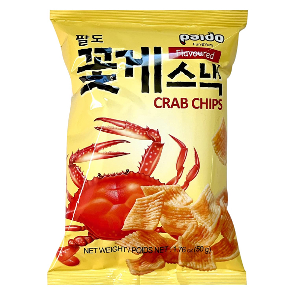 unique korean snacks - crab chips
