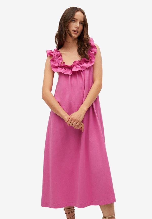 unusual-color-combinations-bubblegumpink-limegreen-mango-cotton-dress