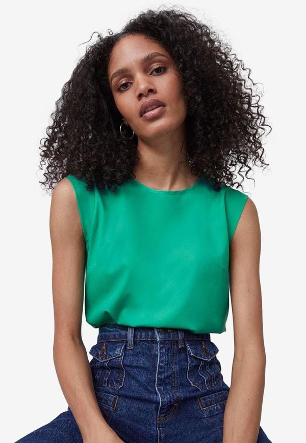 unusual-color-combinations-cobaltblue-green-french-connection-capped-sleeve-top